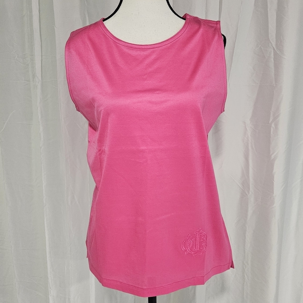 Dior Bright Fuchsia Sleeveless Satin-Look Tank